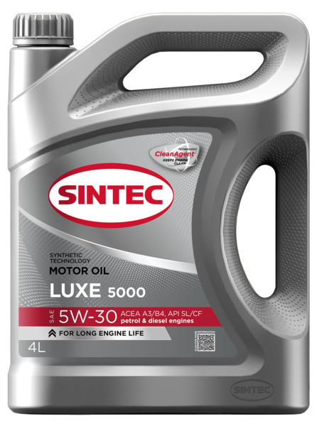 Sintec LUXE 5000 SAE 5W-30 API SL/CF 4л полусинтетика