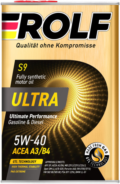ROLF Ultra 5W-40 A3/B4 SP 4л металл