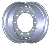 Колесо дисковое SRW(TOPU) 11.75x22.5 10x335 ET0 D281 T14 барабанные тормоза Silver