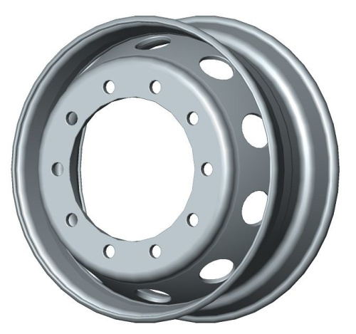 Колесо дисковое SRW(TOPU) 8.25x22.5 10x335 ET169 D281 T16 Silver