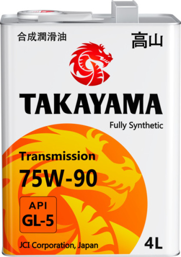 TAKAYAMA Transmission 75W-90 API GL-5 4л металл / пластик