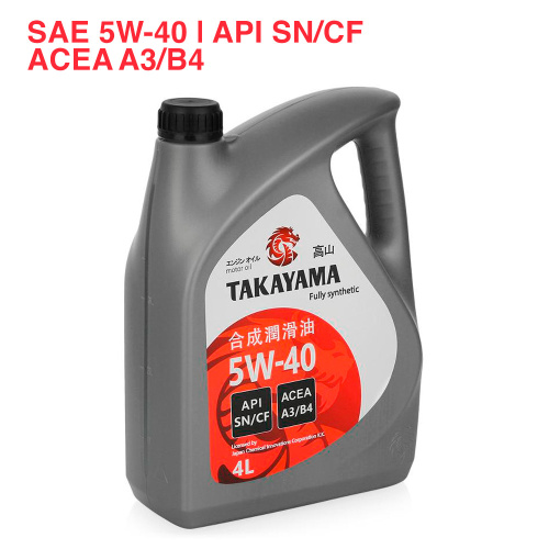TAKAYAMA SAE 5W-40 API SN/CF ACEA A3/B4 4л пластик